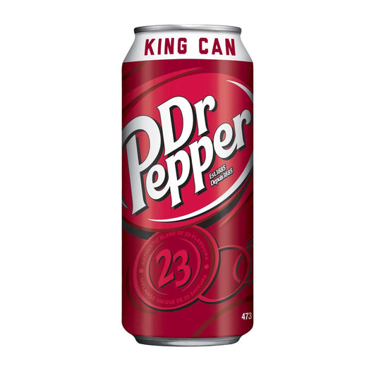 Dr Pepper Soft Drink King Can, 473 mL