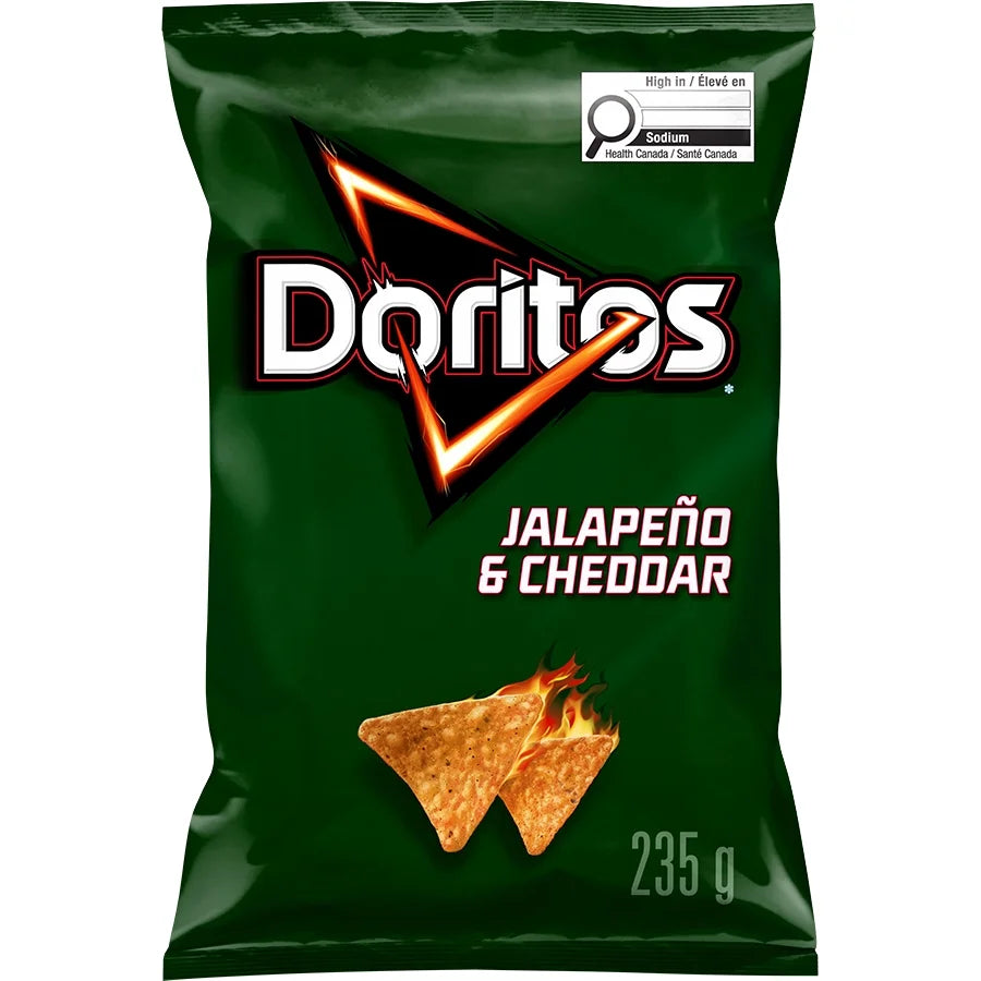 Doritos Jalapeño & Cheddar Flavoured Tortilla Chips, 235 g