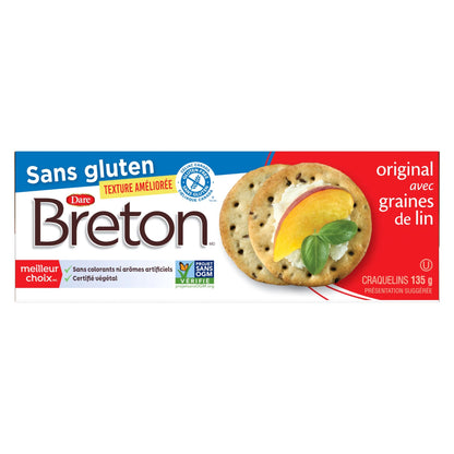 Dare Breton Gluten Free Original with Flax Crackers, 135 g