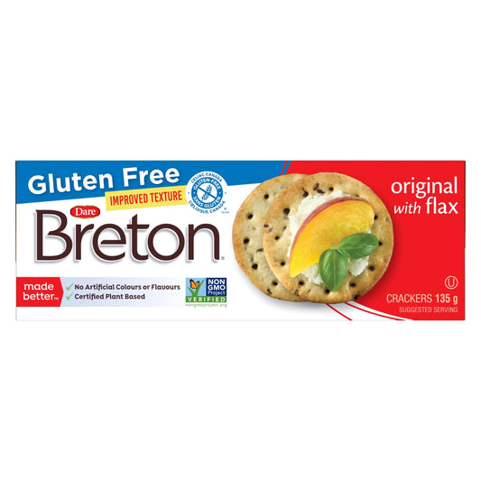 Dare Breton Gluten Free Original with Flax Crackers, 135 g