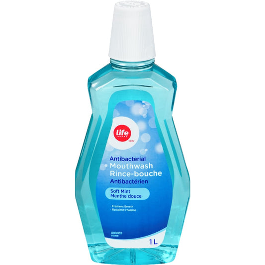 Life Brand Antibacterial Mouthwash Soft Mint, 1 L