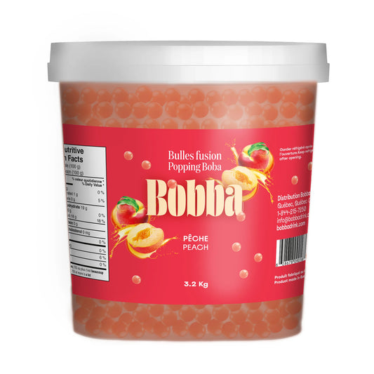 Bobba Peach Popping Boba, 3.2 kg