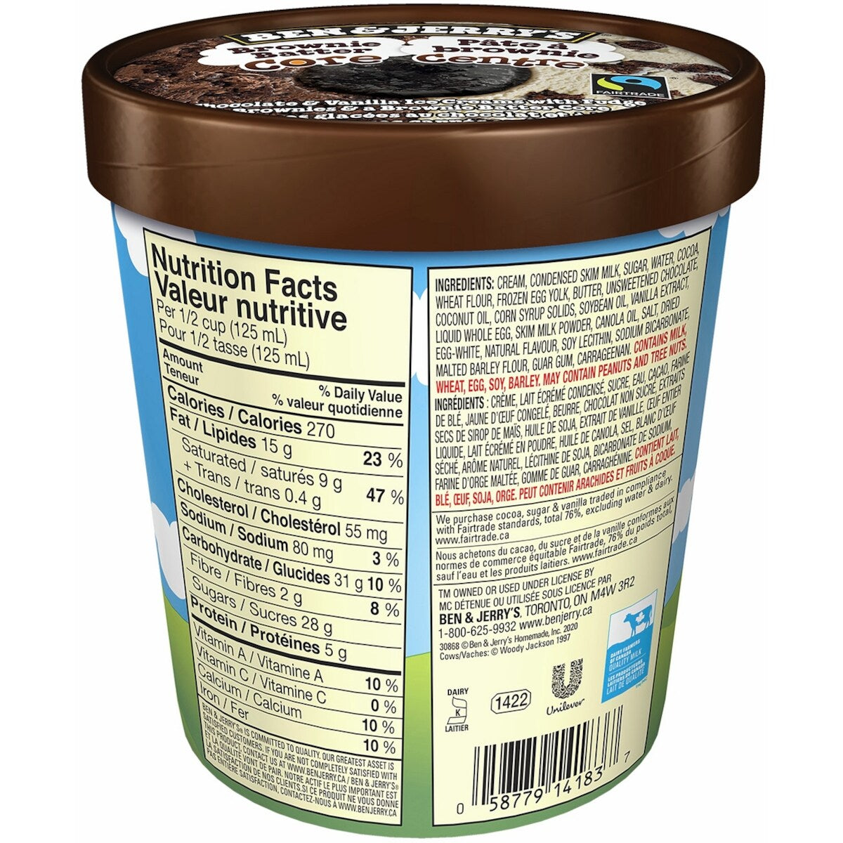 Ben & Jerry's Brownie Batter Core Ice Cream, 473 mL