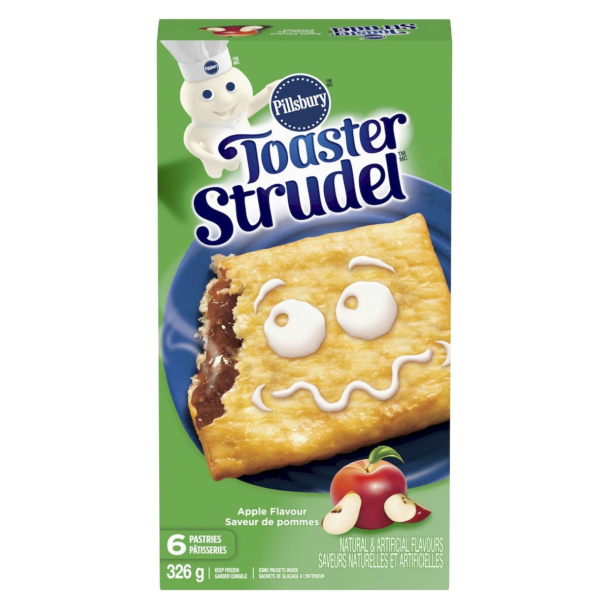 Pillsbury Apple Toaster Strudel Pastries, 6 Count, 326 g