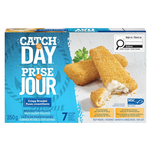 High Liner Catch of the Day Crispy Breaded Pollock Fillets, 350 g