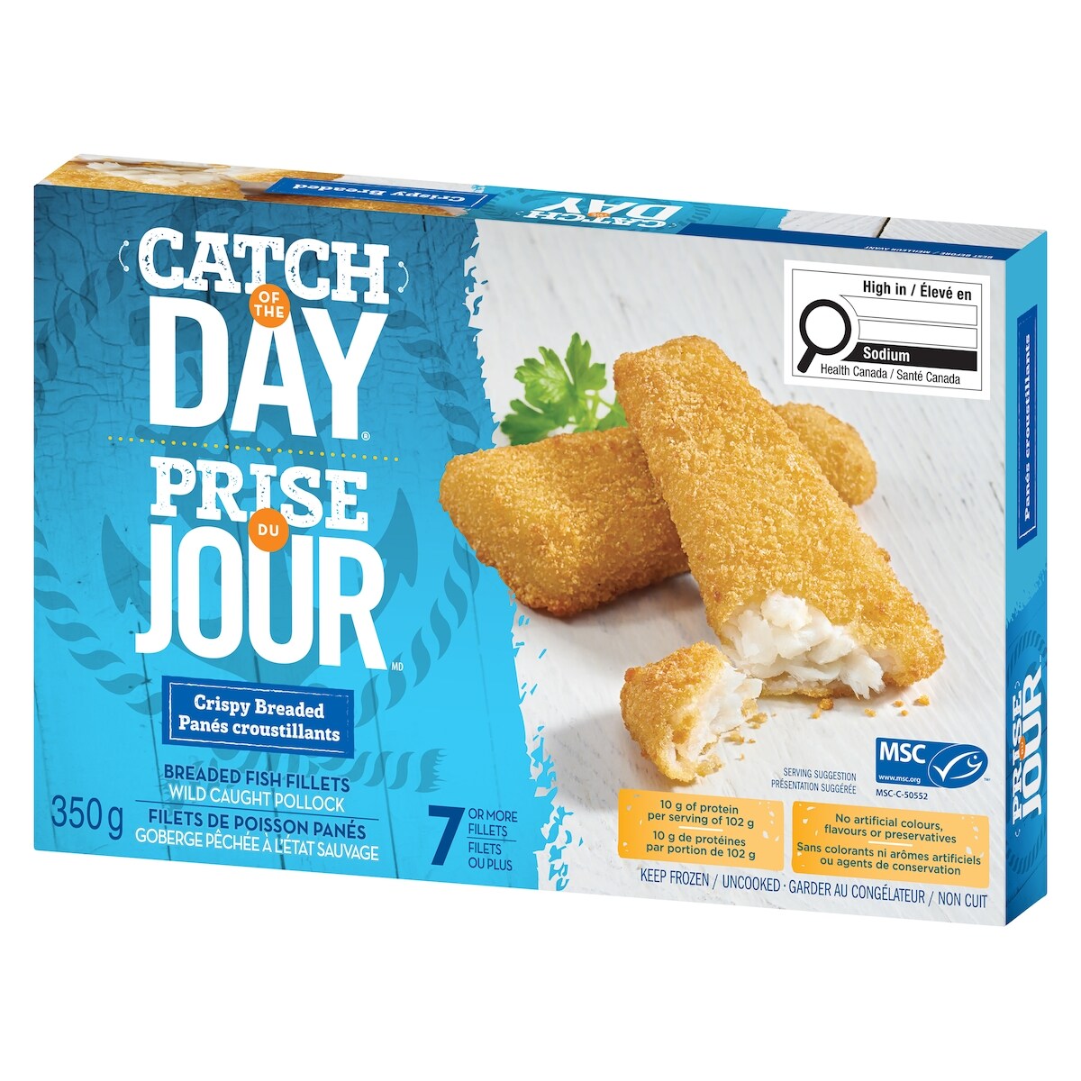 High Liner Catch of the Day Crispy Breaded Pollock Fillets, 350 g