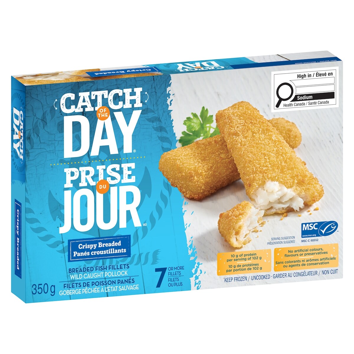 High Liner Catch of the Day Crispy Breaded Pollock Fillets, 350 g