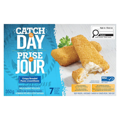 High Liner Catch of the Day Crispy Breaded Pollock Fillets, 350 g