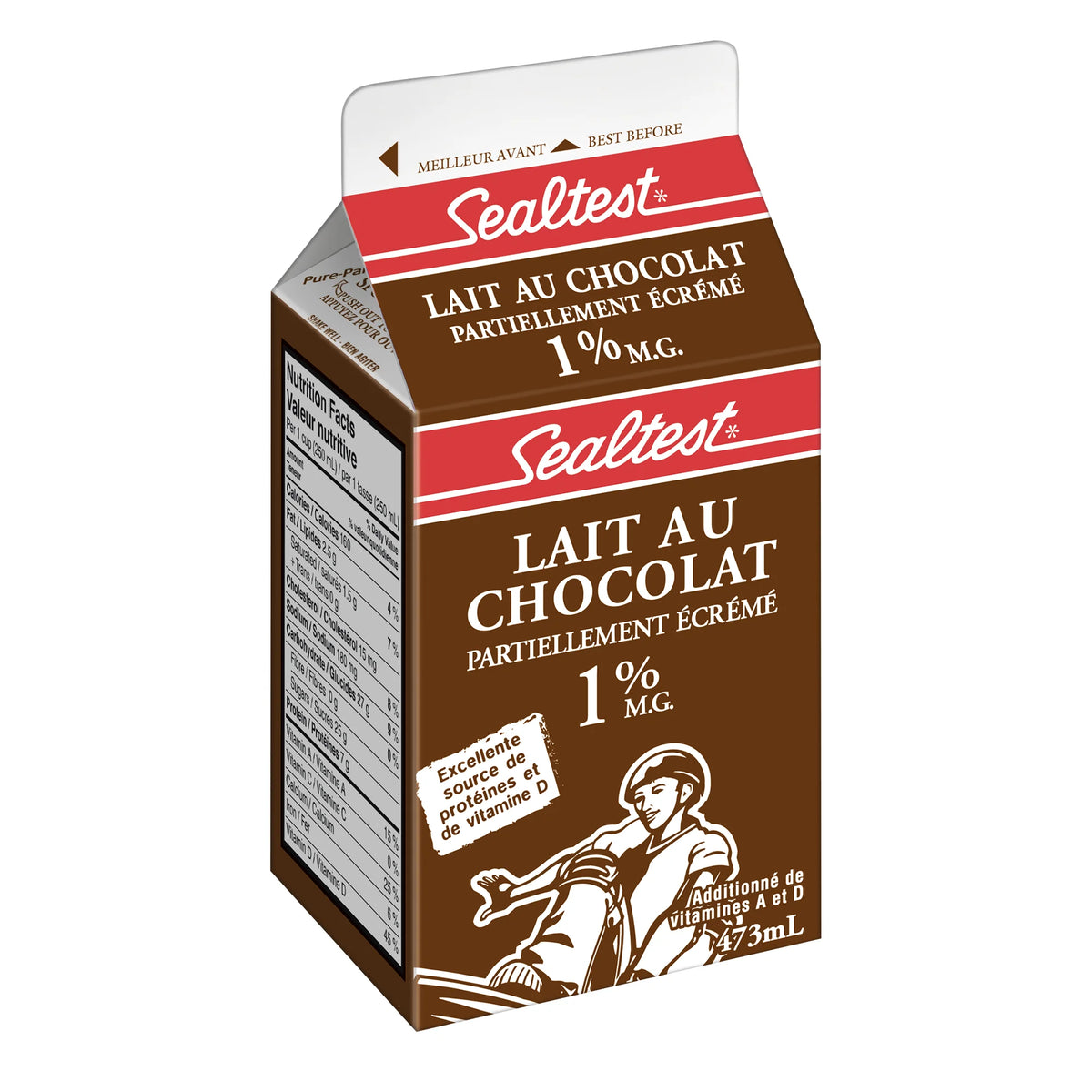 Sealtest 1% Chocolate Milk, 473 mL