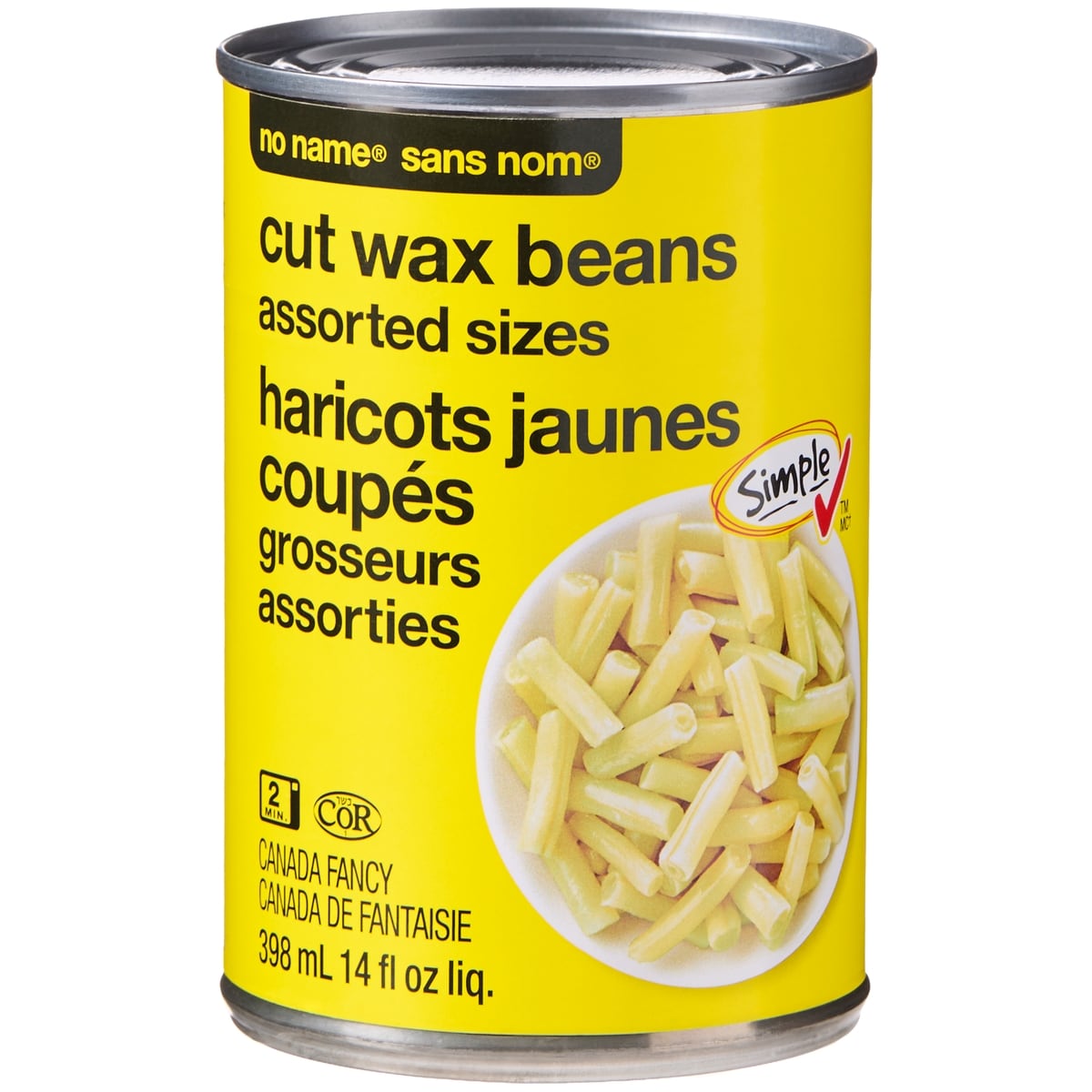 No Name Cut Wax Beans, 398 mL