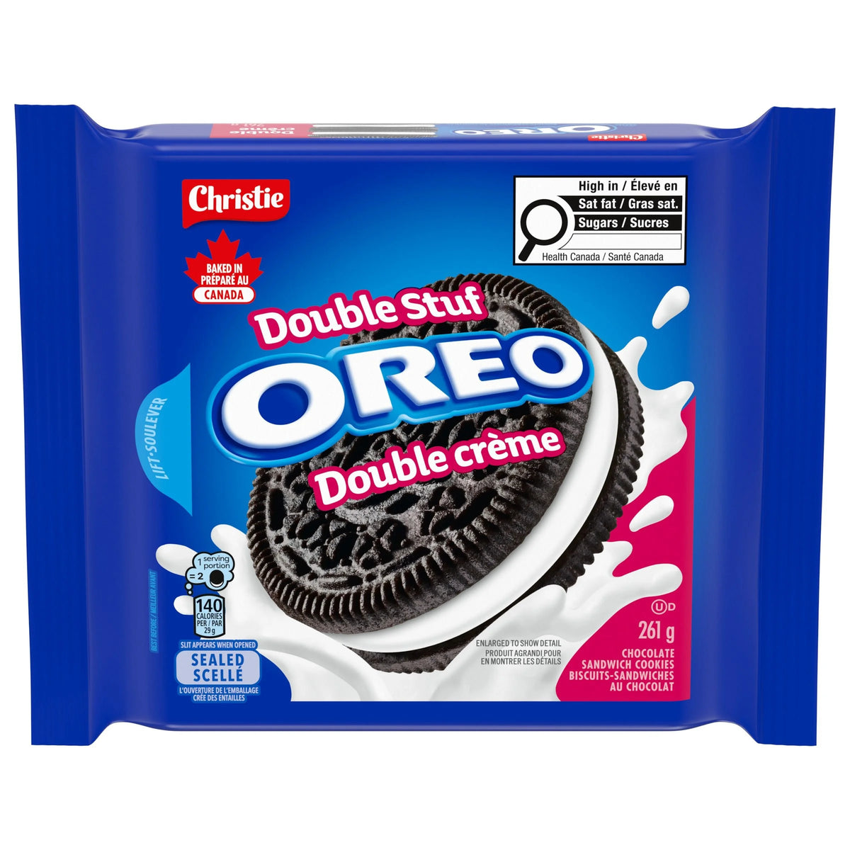 Oreo Double Stuf Chocolate Sandwich Cookies, 261 g