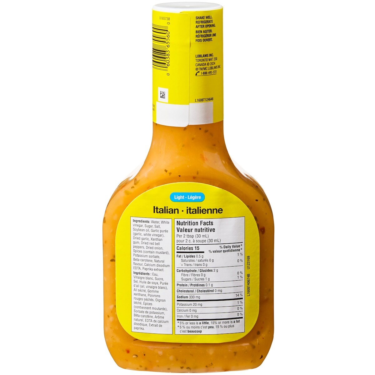 No Name Lite Italian Dressing, 475 mL