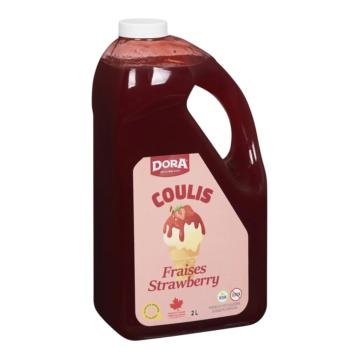 Dora Strawberry Dessert Topping, 2 L