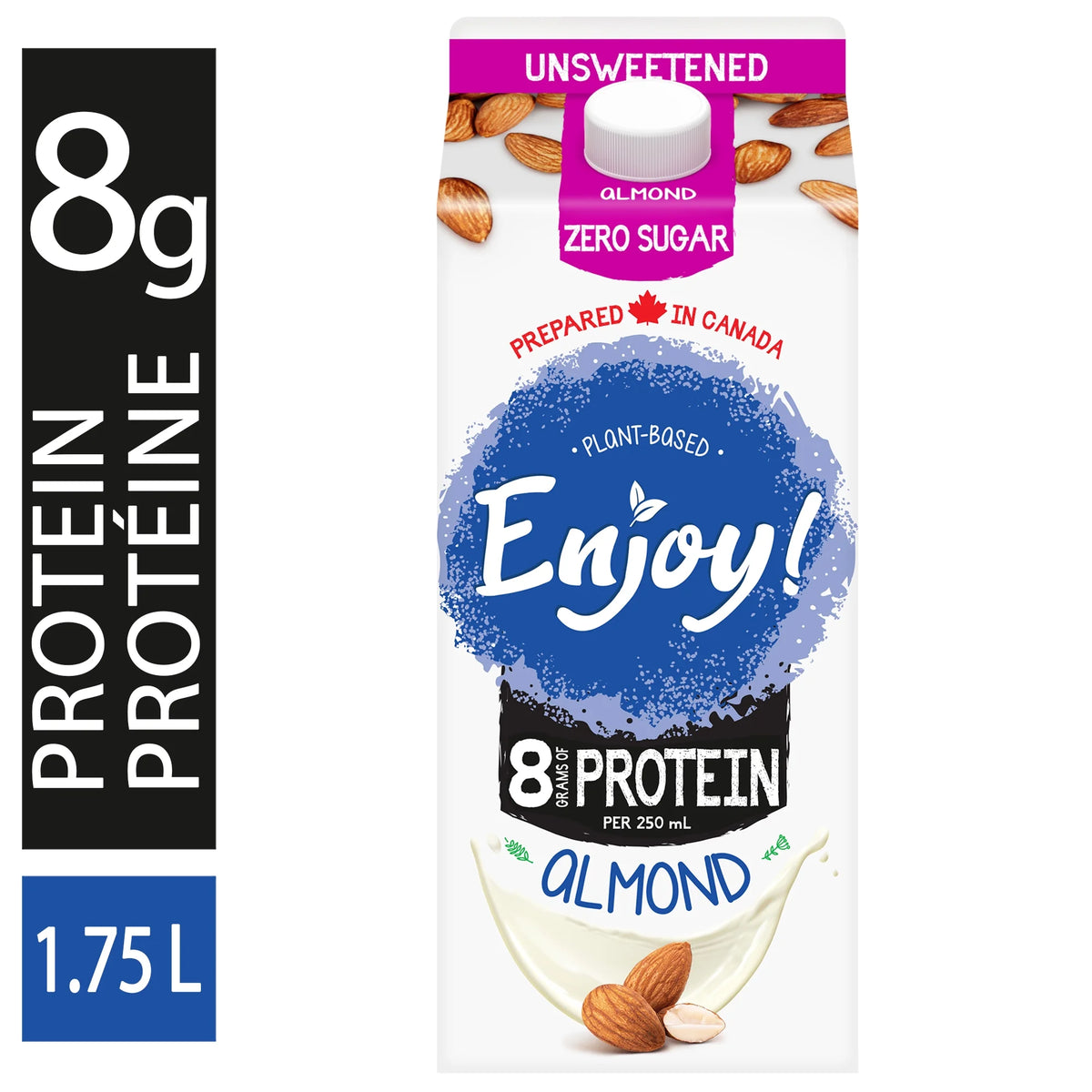 Enjoy! Almond Unsweetened Original Plant-Based Beverage, 1.75 L