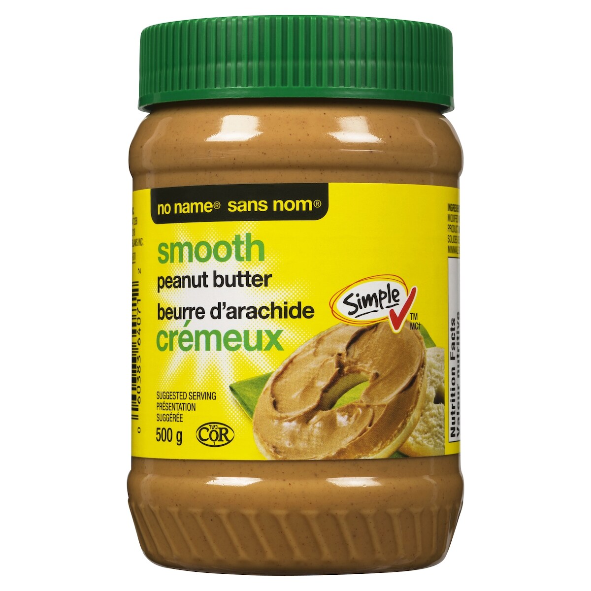 No Name Smooth Peanut Butter, 500 g