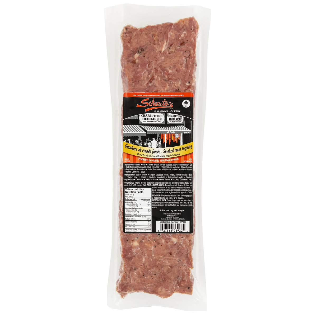 Schwartz's Smoked Meat Topping, 1 kg