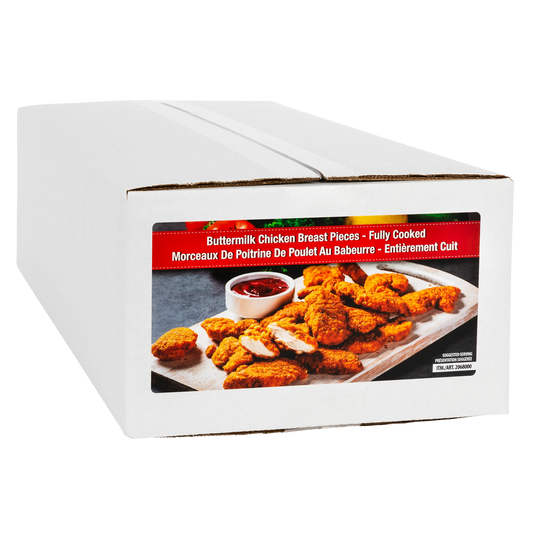 Erie Meats Frozen Buttermilk Chicken Breast Pieces, 2 × 2 kg