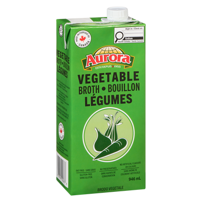Aurora Vegetable Broth, 946 mL