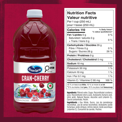 Ocean Spray Cran-Cherry ® Cranberry Cherry Cocktail, 1.89 L