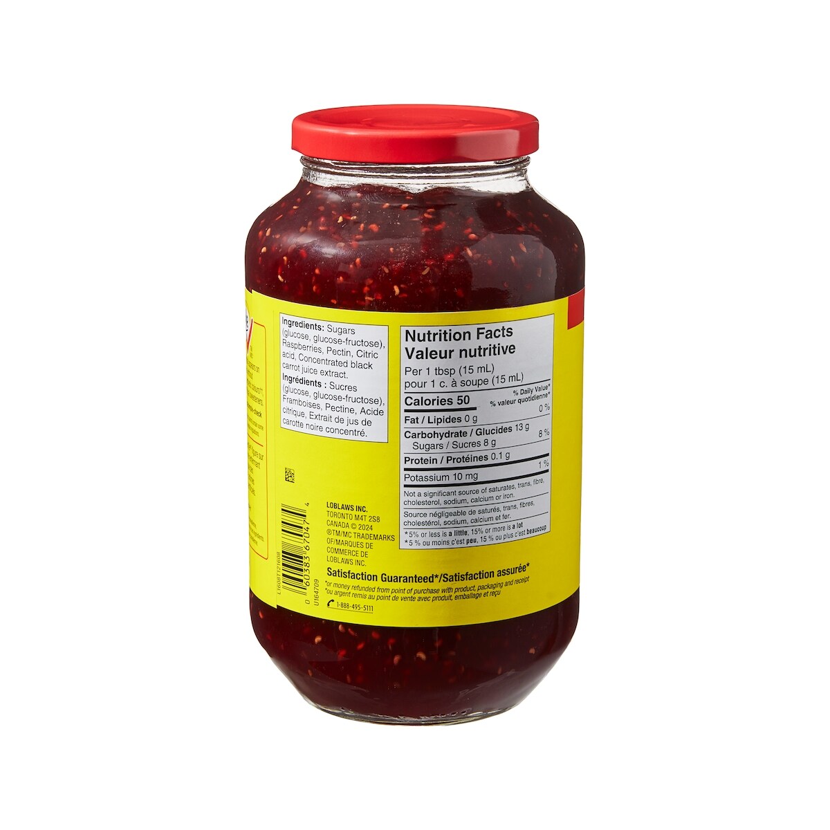 No Name Raspberry Jam with Pectin, 1 L