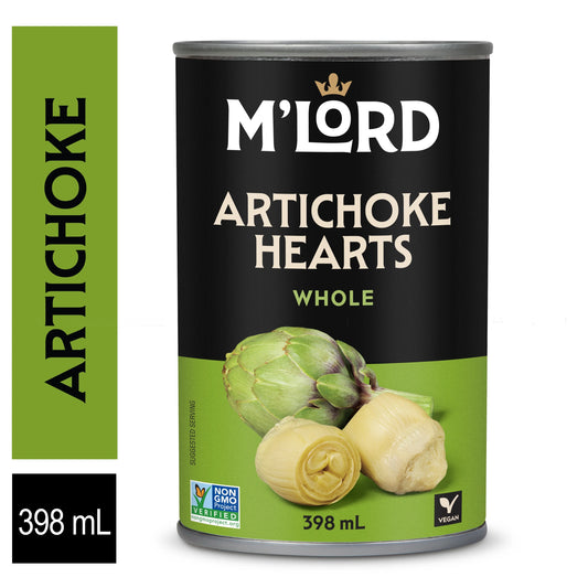 M'Lord Whole Artichoke Hearts, 398 mL