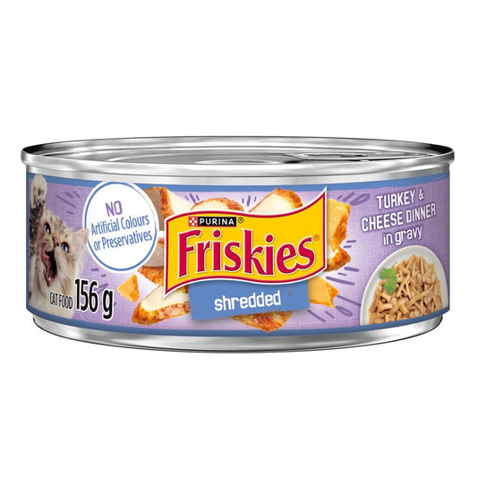 Friskies Shredded Turkey & Cheese in Gravy Wet Cat Food, 156 g