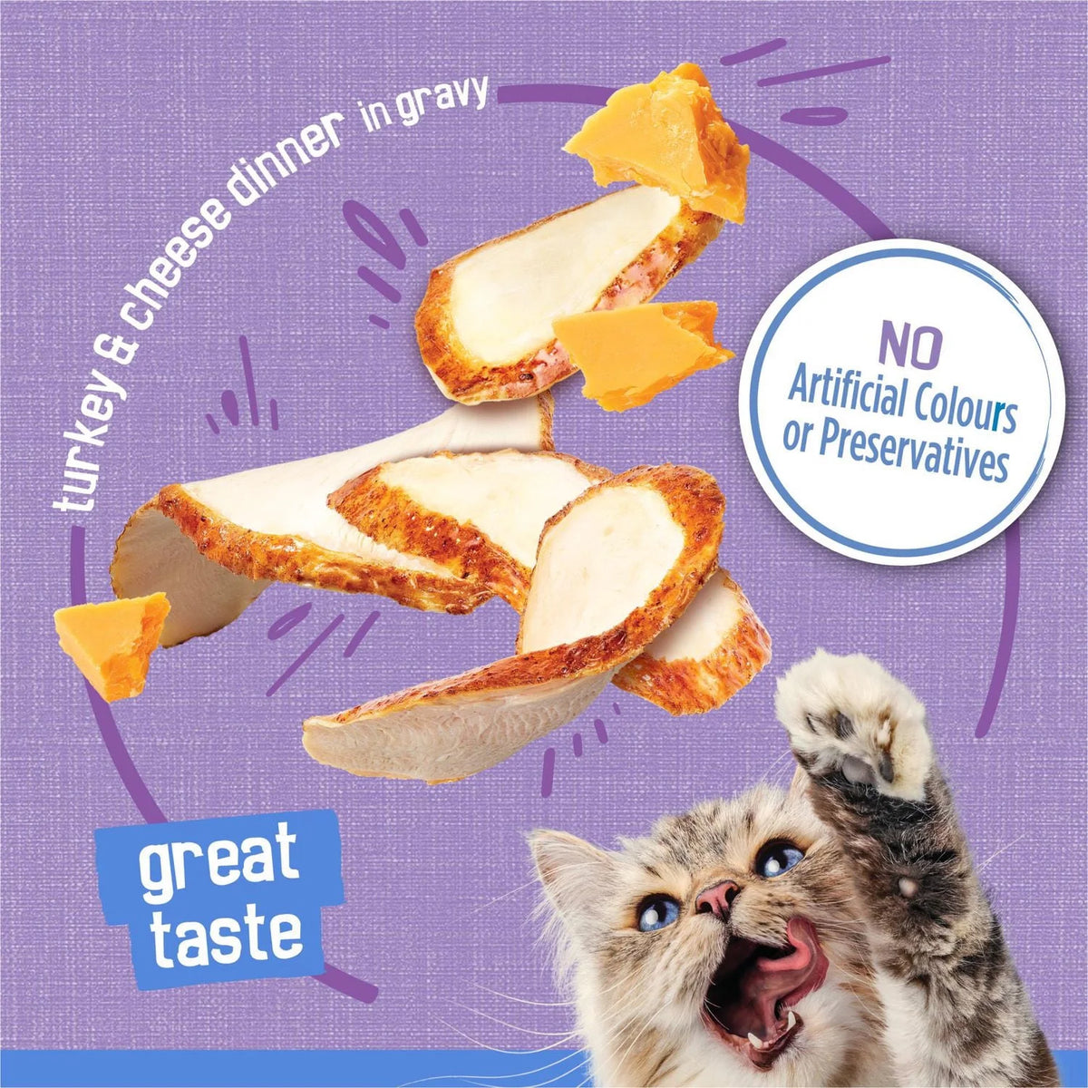 Friskies Shredded Turkey & Cheese in Gravy Wet Cat Food, 156 g