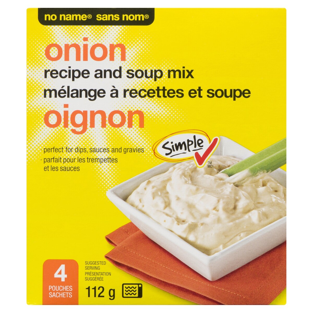 No Name Onion Soup Mix, 4 × 28 g
