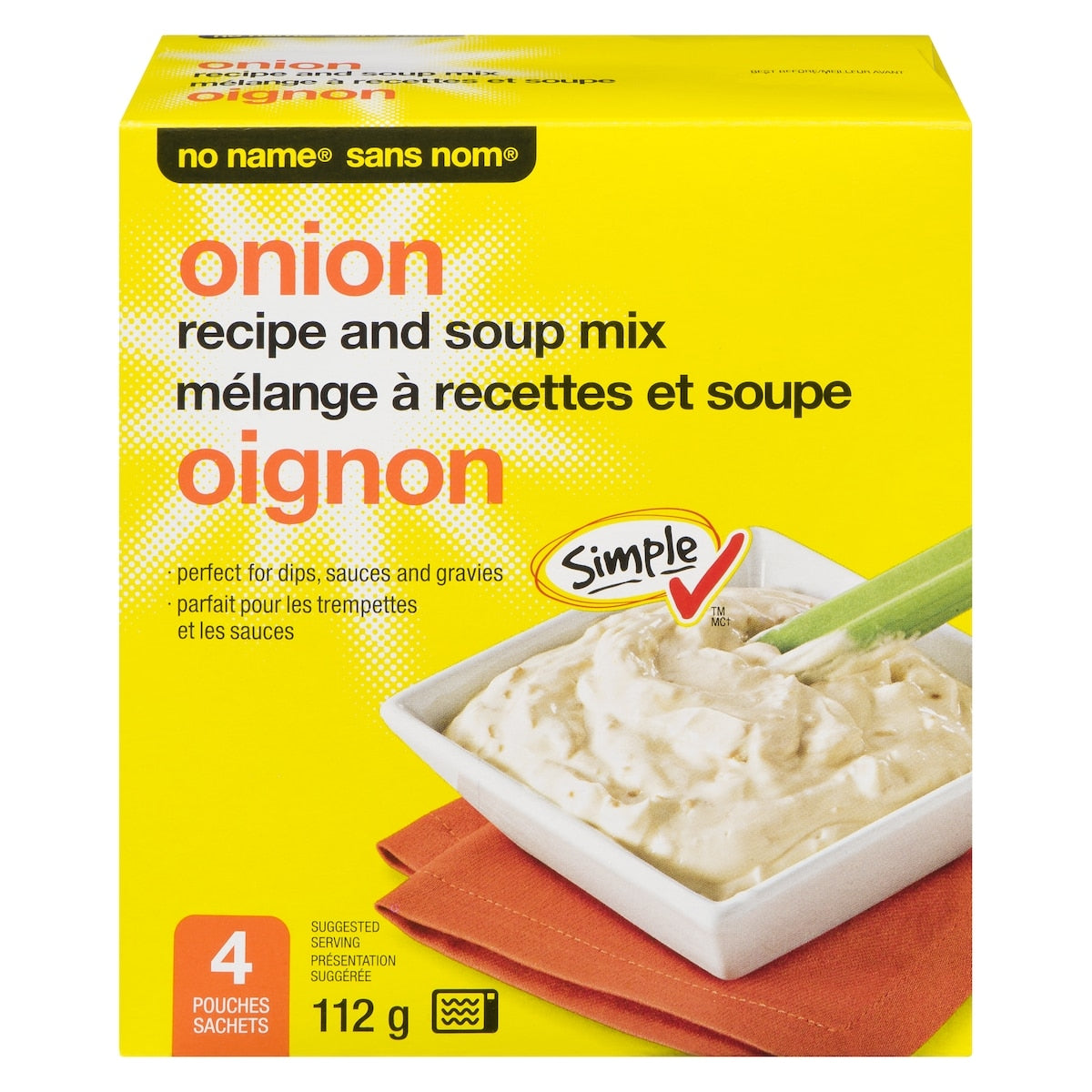 No Name Onion Soup Mix, 4 × 28 g