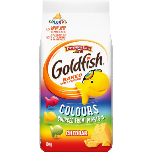 Pepperidge Farm Goldfish Colours Cheddar Baked Snack Crackers, 180 g