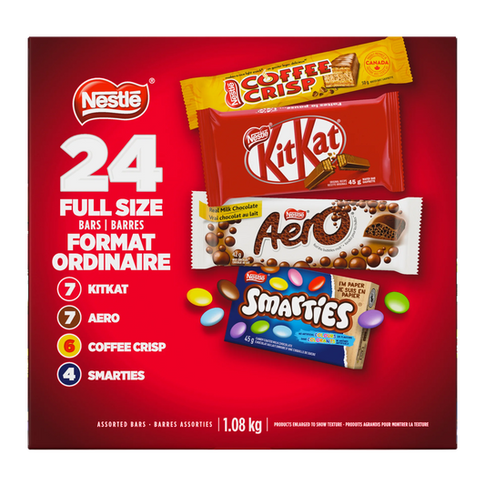 Nestlé Assorted Full Size Bars, Peanut-free, 24 pack, 1.08 kg