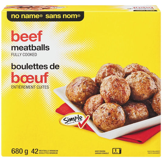 No Name Beef Meatballs, 680 g