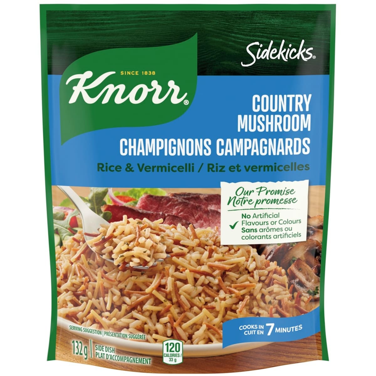 Knorr Sidekicks Country Mushroom Rice & Vermicelli, 132 g