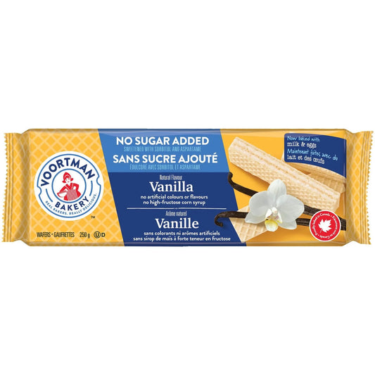 Voortman No Sugar Added Vanilla Wafer Cookies, 250 g