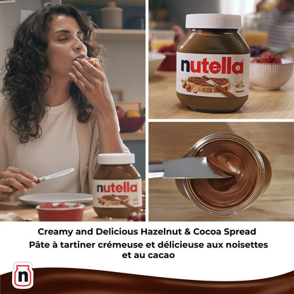 Nutella Hazelnut Spread with Cocoa for Breakfast, 725 g