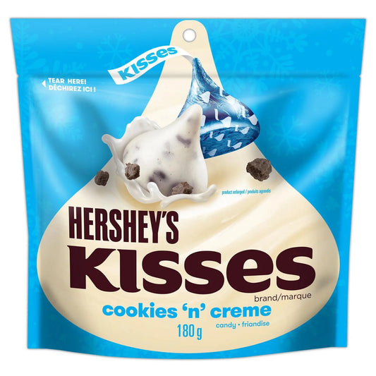 HERSHEY'S KISSES Cookies 'N' Creme Holiday Candy, 180 g
