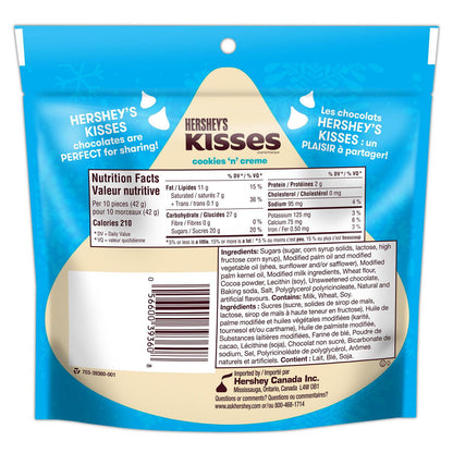 HERSHEY'S KISSES Cookies 'N' Creme Holiday Candy, 180 g