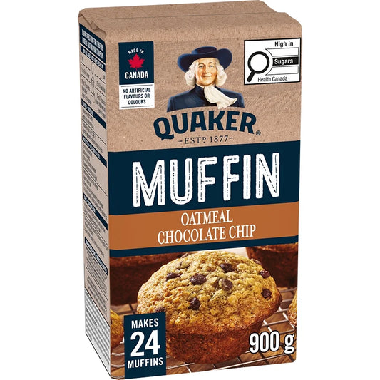 Quaker Chocolate Chip Oatmeal Muffin Mix, 900 g