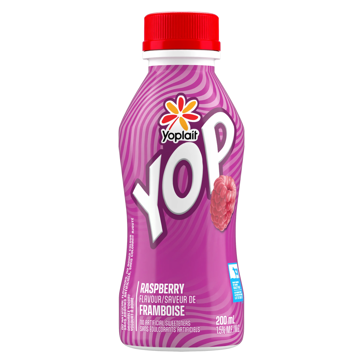Yoplait Yop 1% Drinkable Yogurt, Raspberry, 200 mL