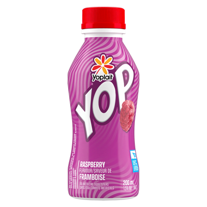 Yoplait Yop 1% Drinkable Yogurt, Raspberry, 200 mL