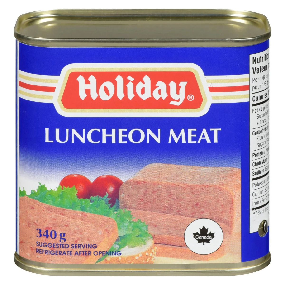 Holiday Canned Luncheon Meat, 340 g