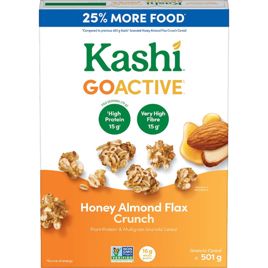 Kashi GoActive Honey Almond Flax Crunch Granola Cereal, 501 g