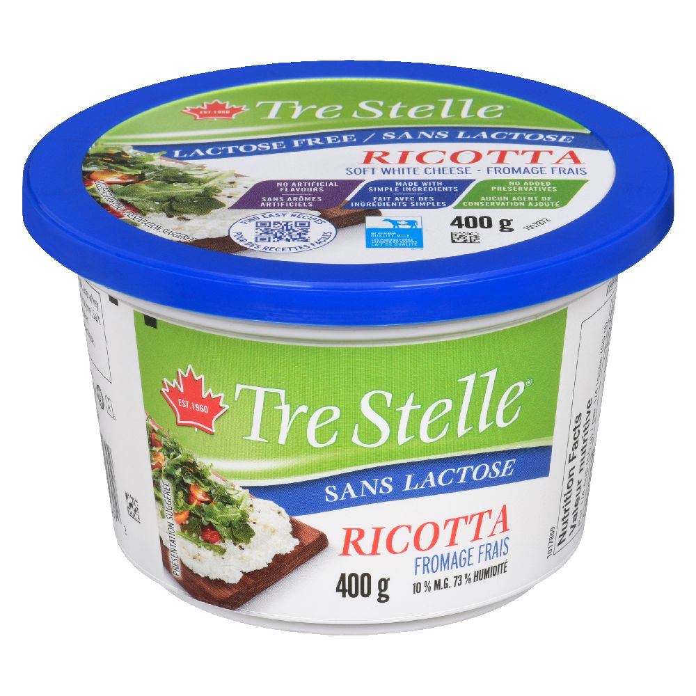 Tre Stelle Lactose Free Ricotta Cheese, 400 g