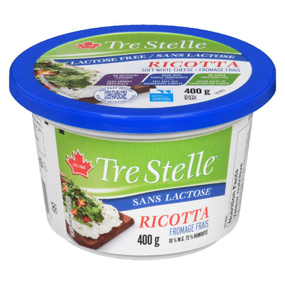 Tre Stelle Lactose Free Ricotta Cheese, 400 g