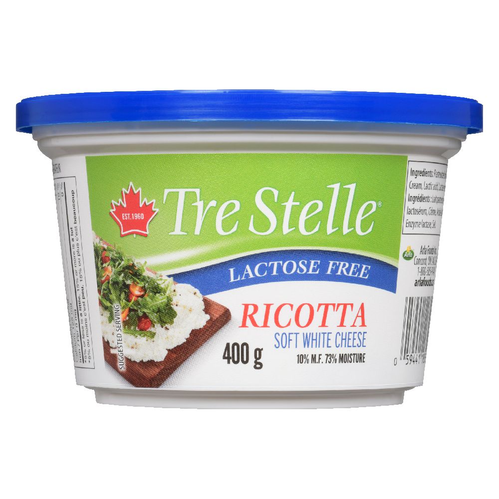 Tre Stelle Lactose Free Ricotta Cheese, 400 g