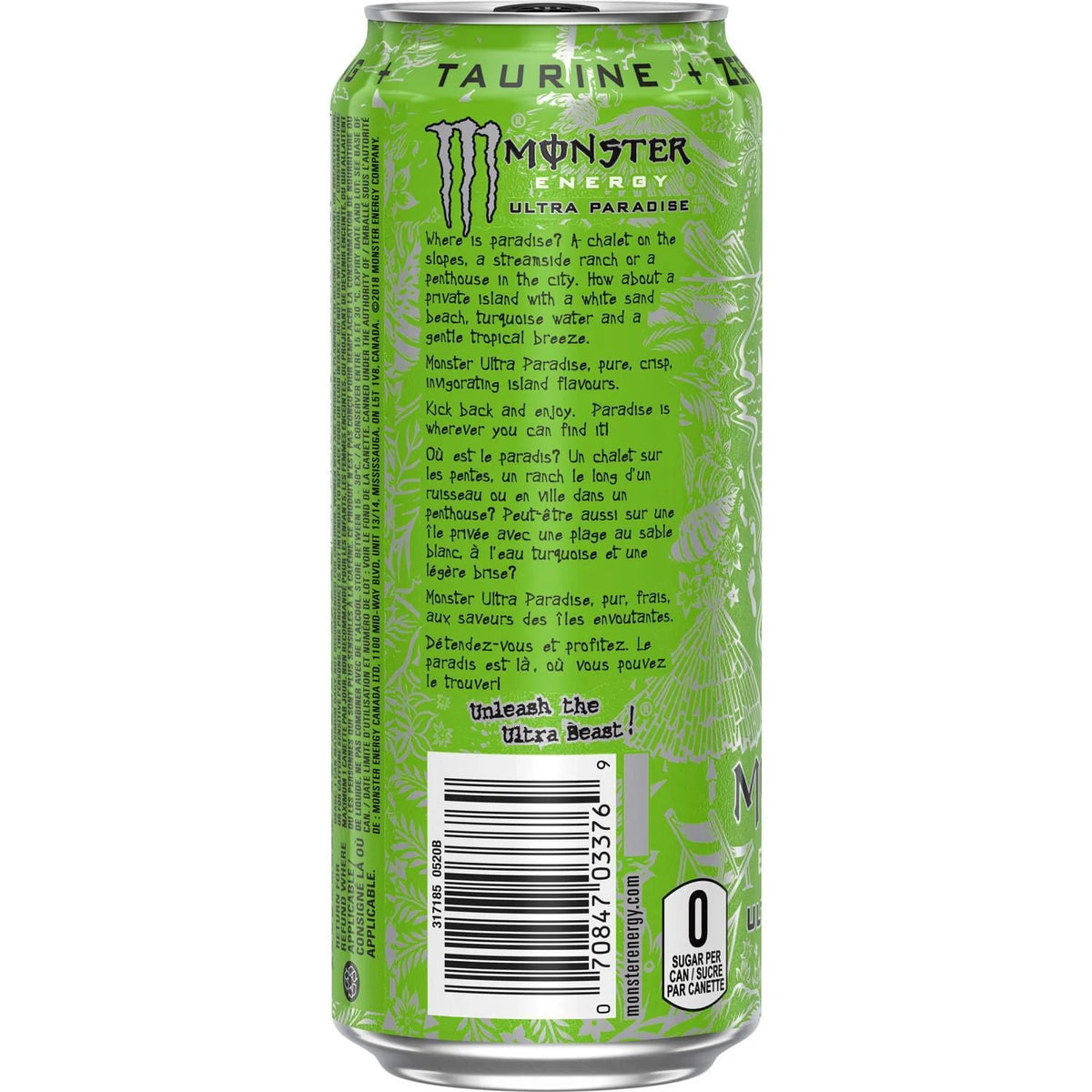 Monster Energy Ultra Paradise Energy Drink Can, 473 mL