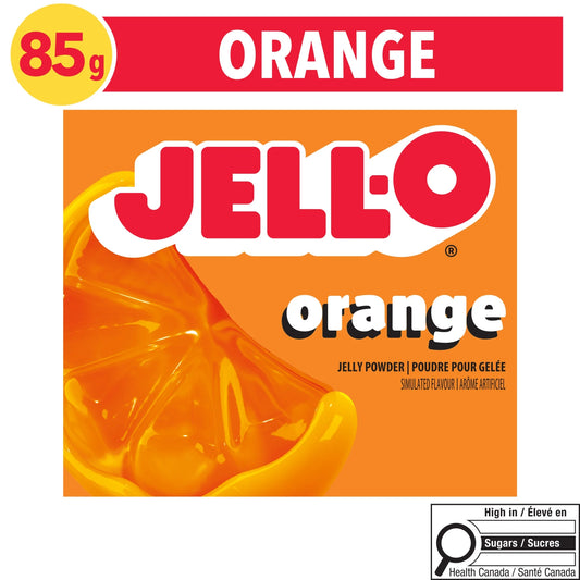Jell-O Orange Jelly Powder Gelatin Mix, 85 g