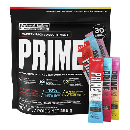PRIME Hydration Sticks Variety Pack, 30 count