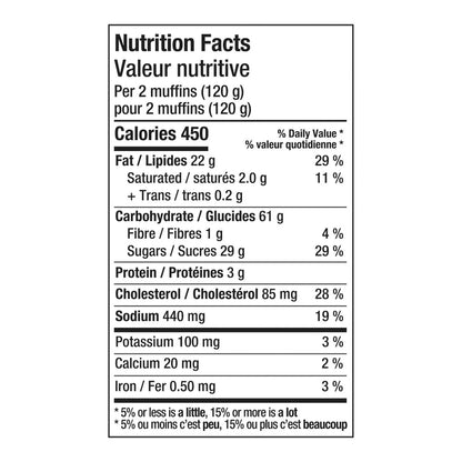Promise Gluten Free Blueberry Muffins, 4 Muffins, 240 g
