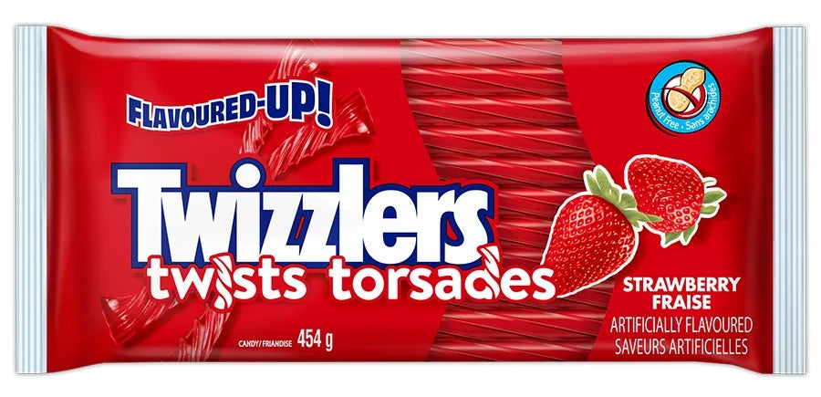 TWIZZLERS Strawberry Twists Candy, 454 g
